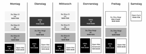 Stundenplan BJJ MMA